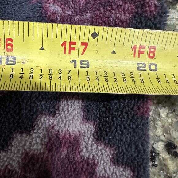 Eddie Bauer Pullover Women L Fleece Half Zip Aztec Purple Gray Outdoors Hiking - Picture 5 of 7